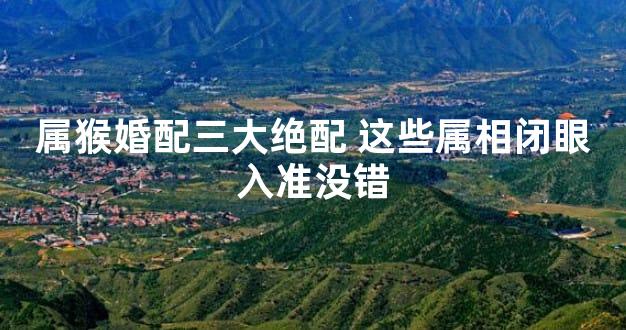 属猴婚配三大绝配 这些属相闭眼入准没错